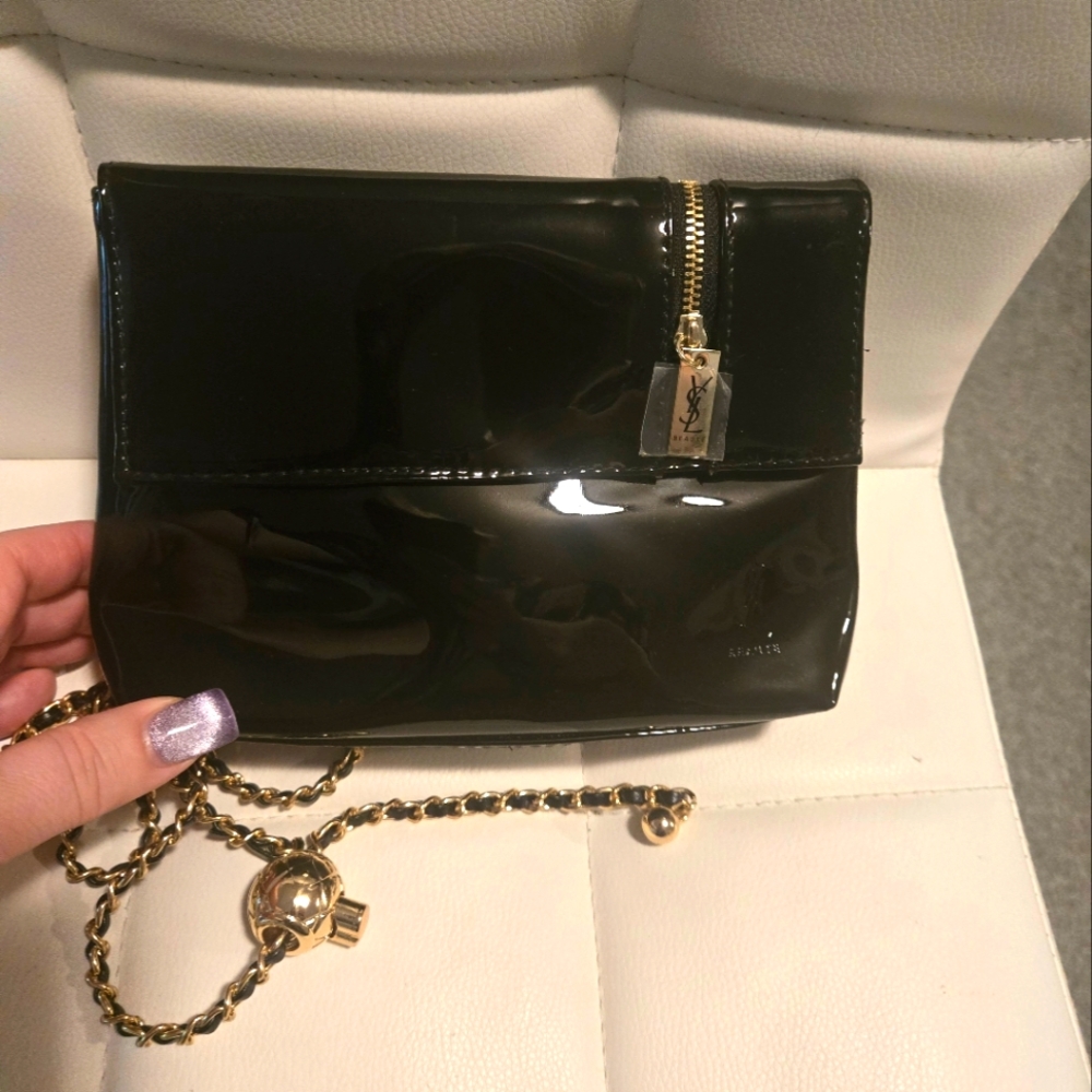 YSL Beauty Bag converted to crossbody NWOT